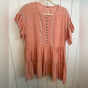 Free people embroidered Santiago cotton baby doll dress